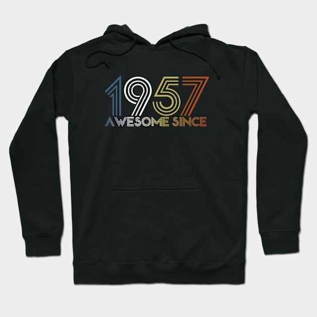 Awesome since 1957 65 years old birthday Hoodie by hoopoe